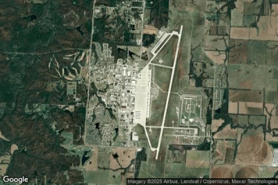 Vue aérienne de Whiteman Air Force Base