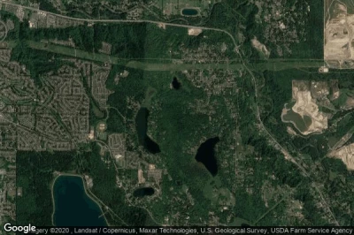 Vue aérienne de Maple Heights-Lake Desire