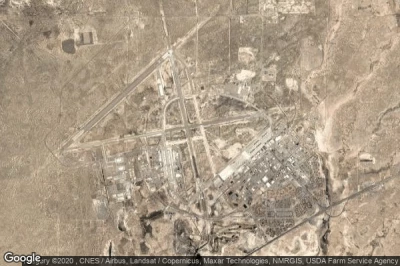 Vue aérienne de Holloman Air Force Base