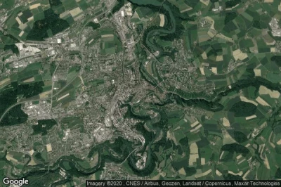 Vue aérienne de Fribourg