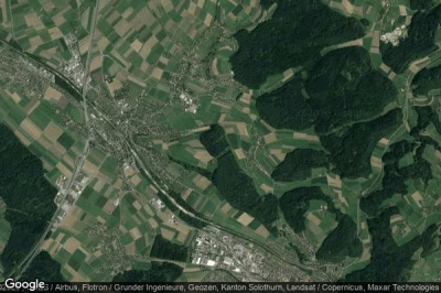 Vue aérienne de Kirchberg (BE)