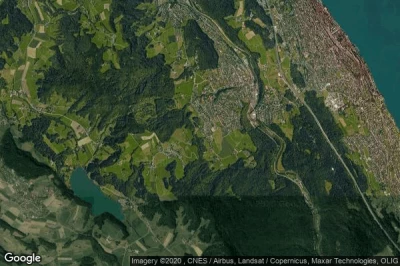 Vue aérienne de Langnau am Albis