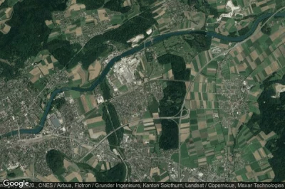 Vue aérienne de Luterbach