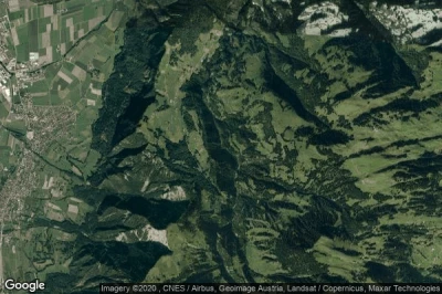 Vue aérienne de Valzeina