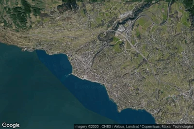 Vue aérienne de Vevey