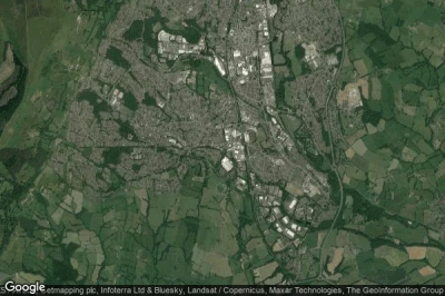 Vue aérienne de Cwmbran Central
