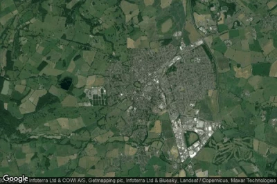 Vue aérienne de Oswestry