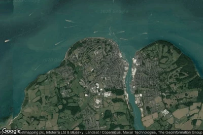 Vue aérienne de Cowes