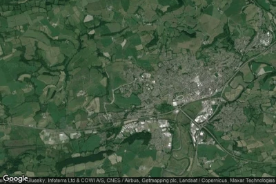 Vue aérienne de Carmarthen