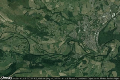 Vue aérienne de Llangollen Rural