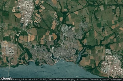 Vue aérienne de Milford Haven