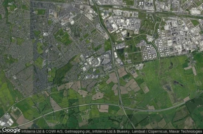 Vue aérienne de Little Stanney