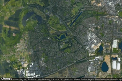 Vue aérienne de Orton Longueville