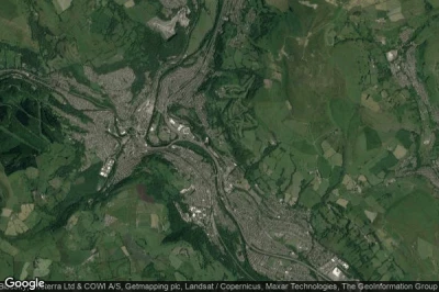 Vue aérienne de Pontypridd