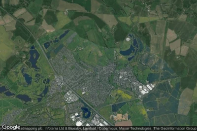 Vue aérienne de Newport Pagnell