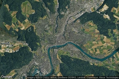 Vue aérienne de Schaffhausen, City Center