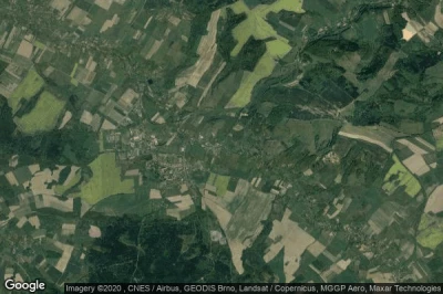 Vue aérienne de Powiat lwówecki