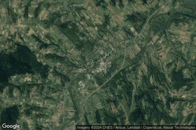 Vue aérienne de Biecz