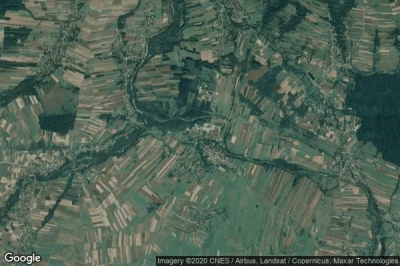 Vue aérienne de Osiek Jasielski