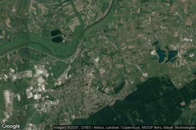 Vue aérienne de Niepolomice