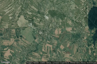 Vue aérienne de Miejsce Piastowe