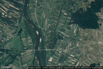 Vue aérienne de Kępa Gostecka