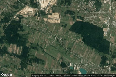 Vue aérienne de Brzeziny