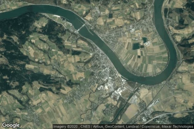 Vue aérienne de Ybbs an der Donau