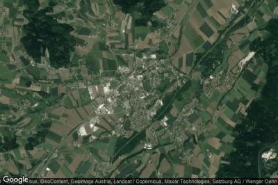 Vue aérienne de Schwanenstadt