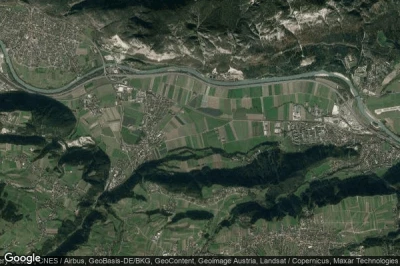 Vue aérienne de Kematen in Tirol
