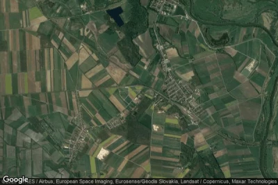 Vue aérienne de Marchegg