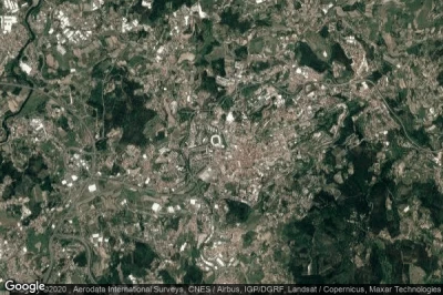 Vue aérienne de Guimarães (São Paio)