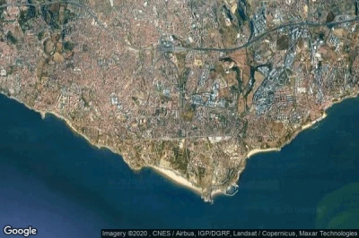 Vue aérienne de Carcavelos