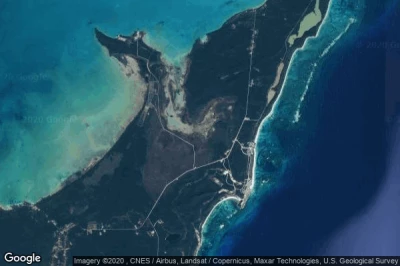Vue aérienne de South Eleuthera