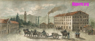 gravure de l'arsenal à Tarbes