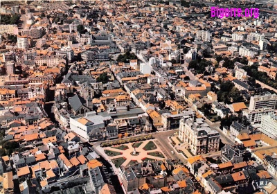 Vue aérienne du centre ville de Tarbes