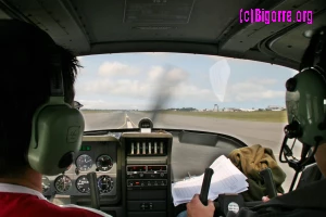 Dans le cockpit d'un avion de tourisme