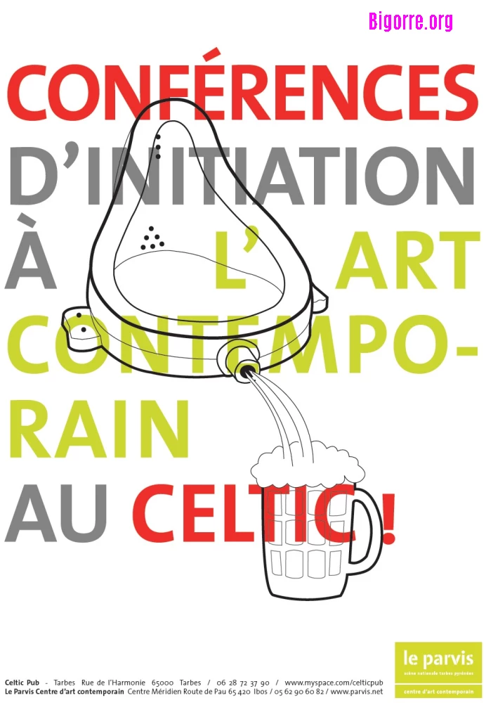 Conférence sur l'art contemporain au Celtic Pub