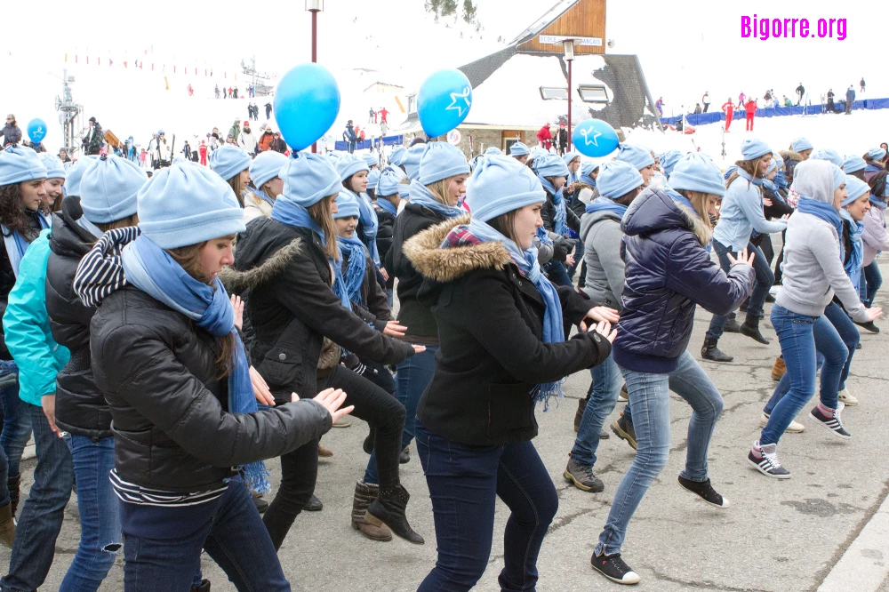 15/03/13 : Flashmob à La Mongie contre le cancer du colon   