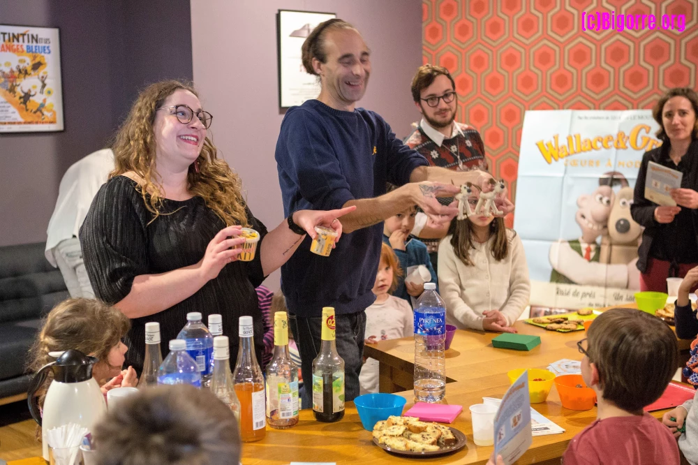 Gouter après avoir vu Wallace et Gromit lors du festival Ciné-mômes