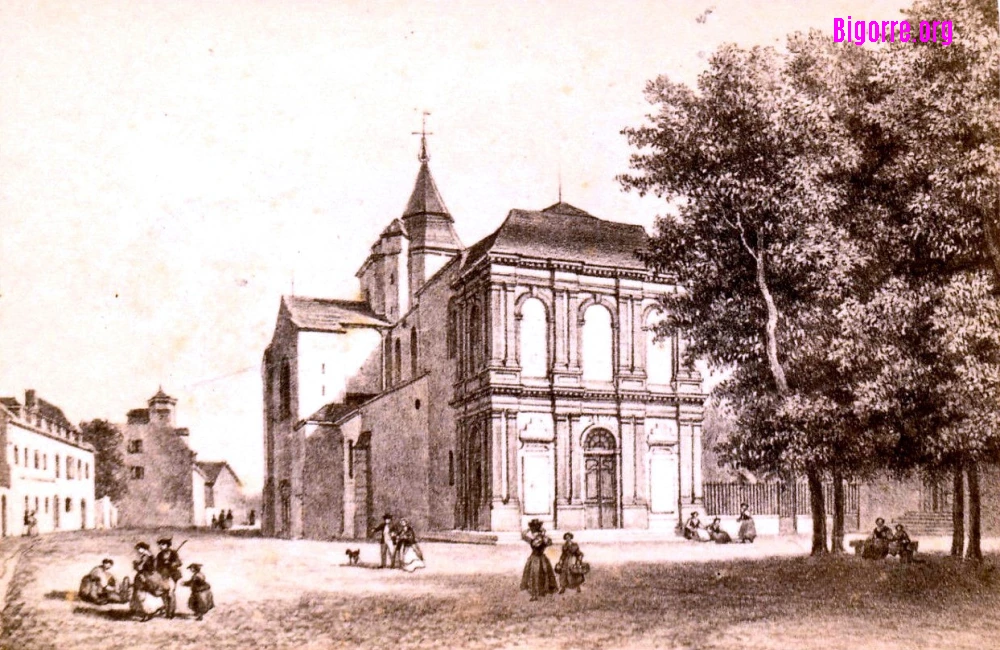 Gravure de la cathédrale de La Sède à Tarbes
