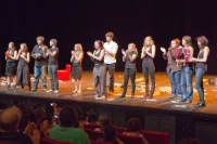 06/04/12 : Les élèves de l'option théâtre du lycée Marie-Curie de Tarbes jouent Hamlet/ Stéphane Boularand (c)Bigorre.org