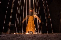 Des soudeurs qui n'en sont pas à leur coup d'essai pour marier performance, spectacle et toles d'acier./ Stéphane Boularand (c)Bigorre.org