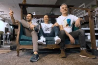 David Epi en compagnie de Laurent Delpech et Pascal Gibeaux, photo de Osa-K
