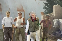 Bruno Schmeltz dans son atelier de La Séoube, entre Campan et Aspin