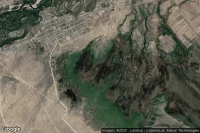 Vue aérienne de Kyzyl-Mazhalyk