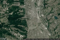 Vue aérienne de Shibukawa