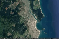 Vue aérienne de Whangamata