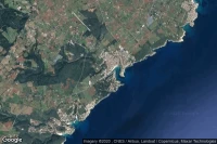 Vue aérienne de Porto Cristo