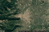 Vue aérienne de Villacidro